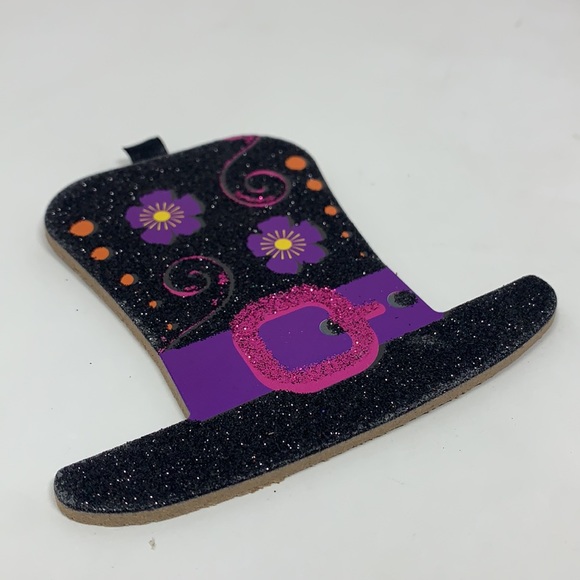 3.5” hat 🎩 Halloween ornament decoration glittery - Picture 4 of 14